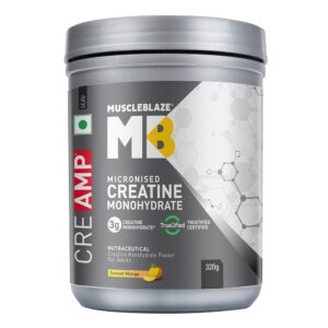 Muscleblaze CRE AMP Creatine 320g - Sunset Mango