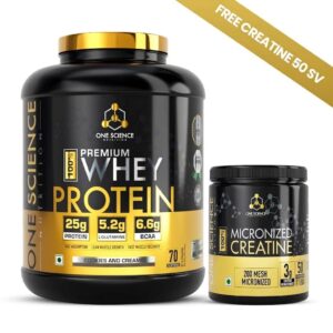 One Science Premium Whey Protein 2.27kg Combo - Cookies And Creame