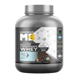 MuscleBlaze Biozyme Performance Whey 2kg - Blue Tokai Coffee