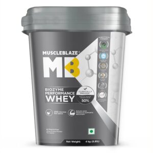 MuscleBlaze Biozyme Performance Whey 4kg - Rich Chocolate